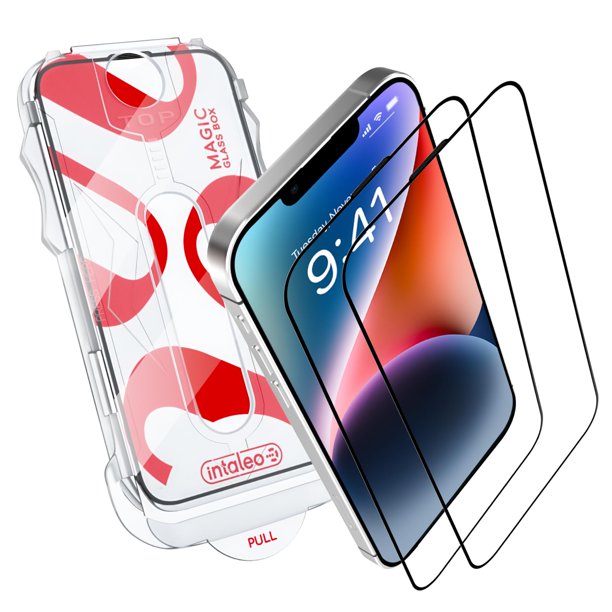 Protector de pantalla Intaleo de cristal templado para iPhone 13 Pro Max/14 Plus