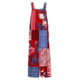 thumbnail image 7 of JULMCOMO 4th of July Jumpsuits for Women 1776 Plus Size Wide Leg Independence Day Rompers Stars Stripes Sleeveless American Flag Jumpsuits with Pockets Watermelon Red L, 7 of 7