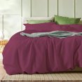thumbnail image 4 of The Tangerine Store 2-Piece Linen Cotton Mix Duvet Cover Set (63x88 in) - Berry Twin Duvet Cover Set with Standard Shams - Pre-Washed, Handmade - Chic Home Decor, 4 of 6