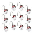 thumbnail image 3 of RENACLIPY Christmas Snowman Shower Curtain Hooks, White Resin Decorative Set of Holiday Bathroom Decor, 3 of 8
