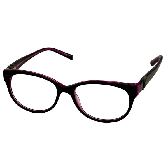 Jones New York Women Cellulose Acetate Eyeglass Frames with Demo Lenses, Clear Tint, Model J756, Purple, 52-16-135, 1 Pair
