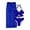 Blue, variant on Glisme Blue Bikini Sets For Women Solid Color Long Skirt Mesh Sun Three Piece High Waist Split Swimsuit For Swimming Pool