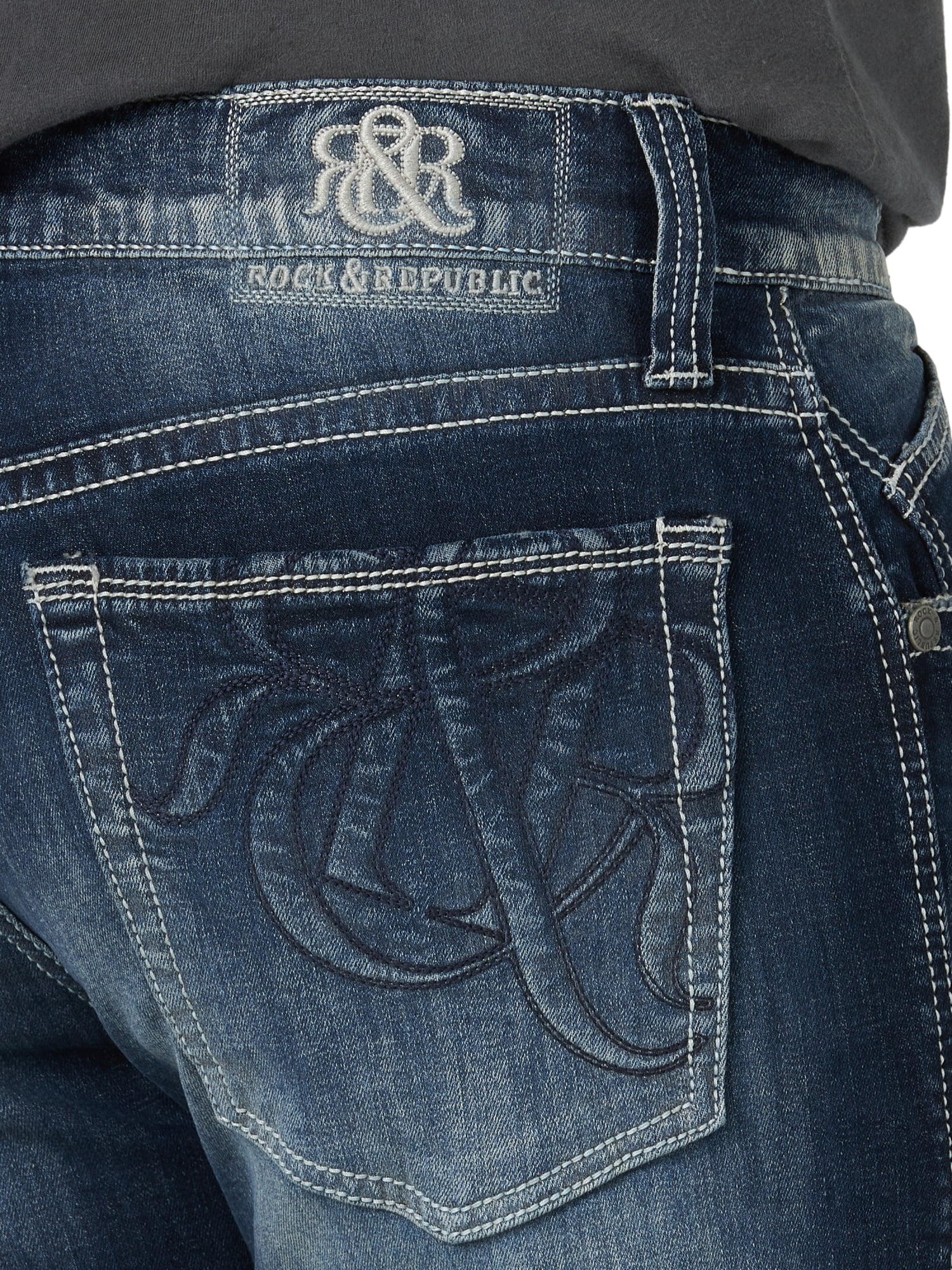 Rock & Republic Men's Slim Straight Jean with Ultra Comfort Denim