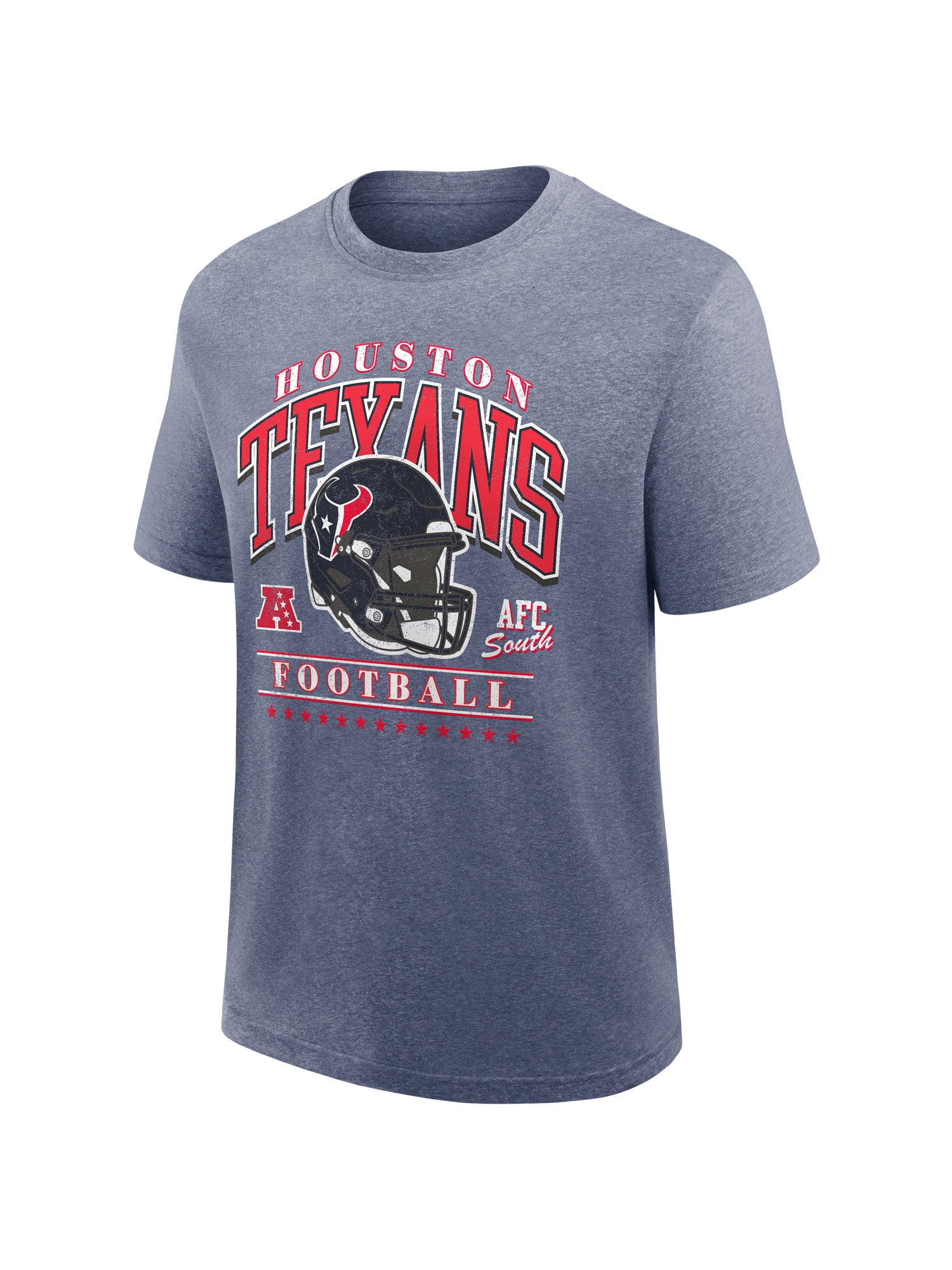 NFL Houston Texans Men's Synthetic Navy Heather Short Sleeve T-Shirt