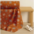 thumbnail image 4 of Soimoi Orange Cotton Poplin Fabric Snow Flakes & Star Print Fabric by the Yard 42 Inch Wide, 4 of 7