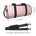 thumbnail image 4 of YFYANG Large Capacity Canvas Gym Bag for Men and Women, Pink Polka Dot Pattern Round Portable Travel Bags for Sports Fitness, 4 of 8