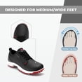 thumbnail image 2 of FitVille Wide Mens Golf Shoes Men Spiked Cushioning for Flat Feet Arch Support, Lightweight Slip-Resistant, 2 of 6
