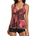thumbnail image 1 of Tankini Swimsuits for Women Two Piece Print Tank Top With Boyshorts Tummy Control Swimming Bathing Suits, 1 of 5
