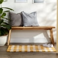 thumbnail image 2 of Honey Gold & White Buffalo Check Rag Rug 26x40 inch, 2 of 5