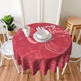 thumbnail image 2 of Christmas Tablecloth Round Table Cloths 60 Inch Wrinkle Resistant Picnic Table Covers Washable for Holiday Kitchen Party Picnic -Xmas, 2 of 6