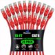 thumbnail image 1 of Cable Ethernet Maximm Cat 6 De 15 Pies (Paquete De 20) - Cable Lan De Alta Velocidad Cable De Conexión A Internet Y Cable De Red - Cable Ethernet Utp 10Gbps 550Mhz - Rojo, 1 of 5