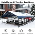 thumbnail image 3 of RV Metal 20x40FT Heavy Duty Carport Canopy Kit, All-Weather Aluminum Car Port with Steel Frame Shelter Cover for Cars, Trucks, Boats, Patio & Backyard, 3 of 8
