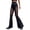 A-Black337, variant on Yuanlong Womens Pants High Rise Sheer Mesh Rhinestone Flare Pants Fitted Sparkle Stylish Club Night Out Stage Party Trousers