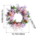 thumbnail image 3 of Linjieee Valentines Wreaths for Front Door Bow Flower Garland Pink And Purple Wreath Holiday Decorations Outdoor Courtyard Wedding Decorations, 3 of 9