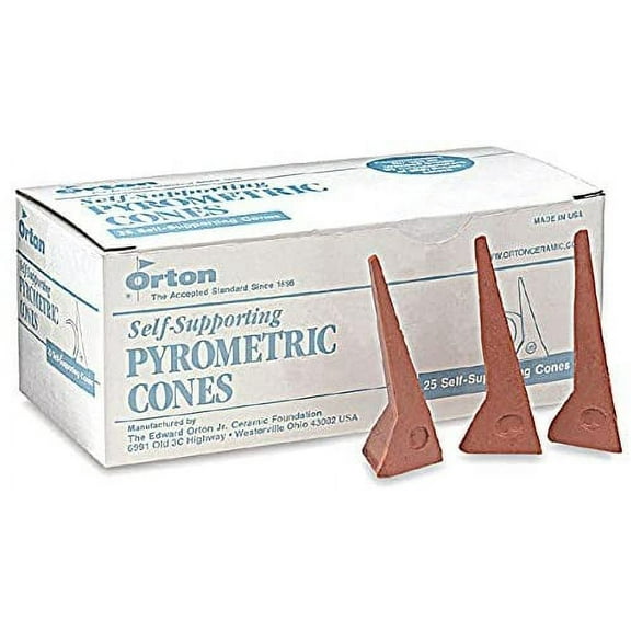Self-Supporting Cone 06 Pyrometric Cones For Monitoring Ceramic Kiln Firings (Pkg/50)