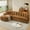 127" Brown, variant on Timbernest 127" Modular Sectional Sofa, L Shaped Cloud Couch for Living Room, 4-Seat, No Assembly Required, Black
