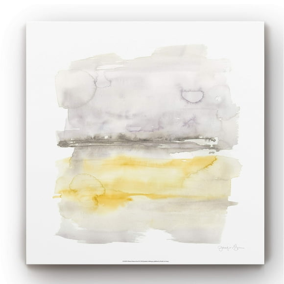Renditions Gallery Abstract Neutral Color Wall Art, Modern Wall Decor Canvas Frame Paintings & Prints - Ready to Hang -Winter Horizon Line II 16X16