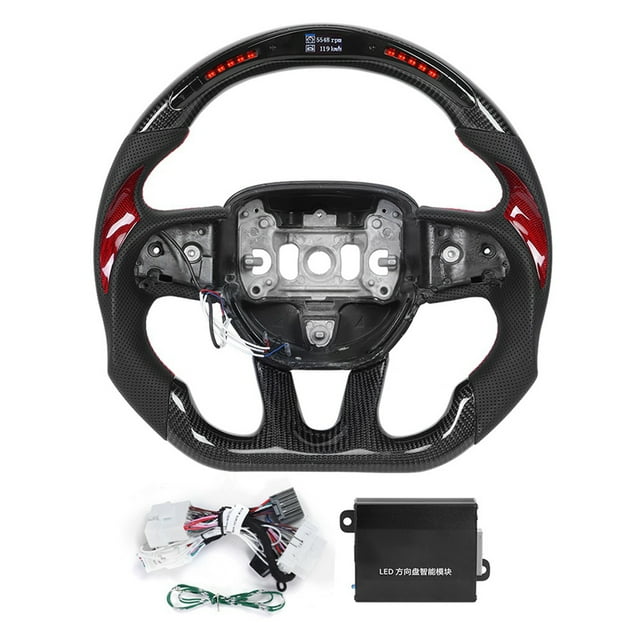 Carbon Fiber Steering Wheel,Carbon Fiber Steering Wheel Car Modified Accessory LED Steering Wheel Exceptional Reliability
