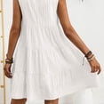 thumbnail image 5 of Iyufng Summer Dresses for Women Round-Neck Checkered Sleeveless Casual Dress, 5 of 7