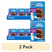 (2 pack) Pillsbury Moist Supreme German Chocolate Cake Mix, 15.25 oz Box