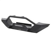 Smittybilt XRC Rock Crawler Winch Front Bumper with Grille Guard and D-ring Mounts (Black) - 76801