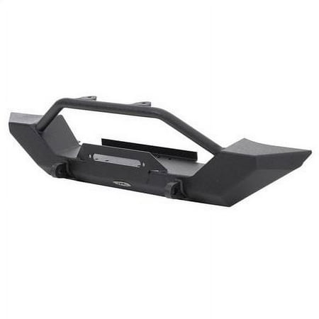 Smittybilt XRC Rock Crawler Winch Front Bumper with Grille Guard and D-ring Mounts (Black) - 76801