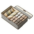 thumbnail image 2 of Foldable Closet Storage Boxes Divided Storage Organizer Box for Scarves Socks Bras Pants, 2 of 3