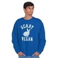 thumbnail image 5 of Scary Vegan Bunny Rabbit Vegetarian Sweatshirt for Men or Women Brisco Brands M, 5 of 5