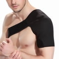 thumbnail image 1 of Adjustable Right Shoulder Support Strap for Sports: Lyca Rubber Foam Protector for Basketball, Badminton, Running, Cycling & Outdoor Activities – Relieves Strain, Stabilizes Joints, and Enhances, 1 of 5