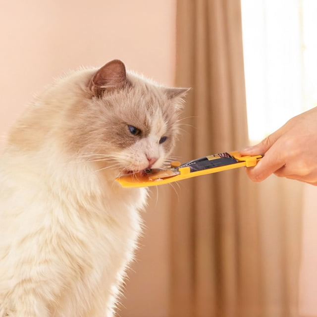 FHBVT Pet Nutritional Strips Feeding Spoon Plastic Squeezing Tool Leak-Proof Dirt-Proof Precise Control Feeder For Cats Liquid Snacks Daily Feeding Utensils Pet Supplies Decor Favors