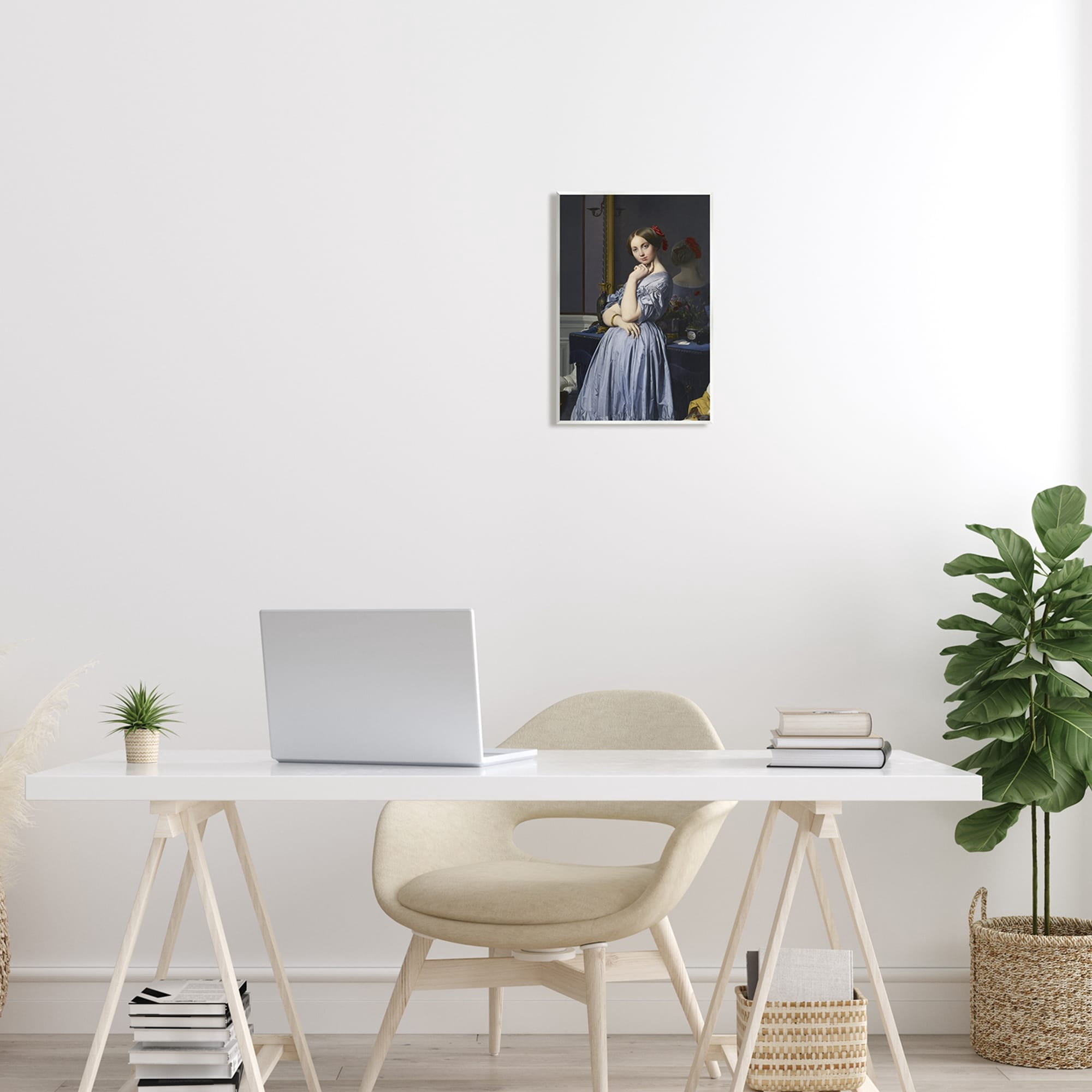 Stupell Industries Comtesse d Haussonville Jean Auguste Dominique Ingres Countess Painting Painting Unframed Art Print Wall Art, Design by one1000paintings