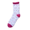 thumbnail image 2 of Thermal Socks for Women AURORADY Women's Fuzzy Thickened Thermal Socks Cozy Plush Non Home Sleep Socks Pink A Socks, 2 of 3