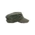 thumbnail image 3 of Enzyme Washed Cadet Twill Army Style Cap with Zipper, Olive, 3 of 4