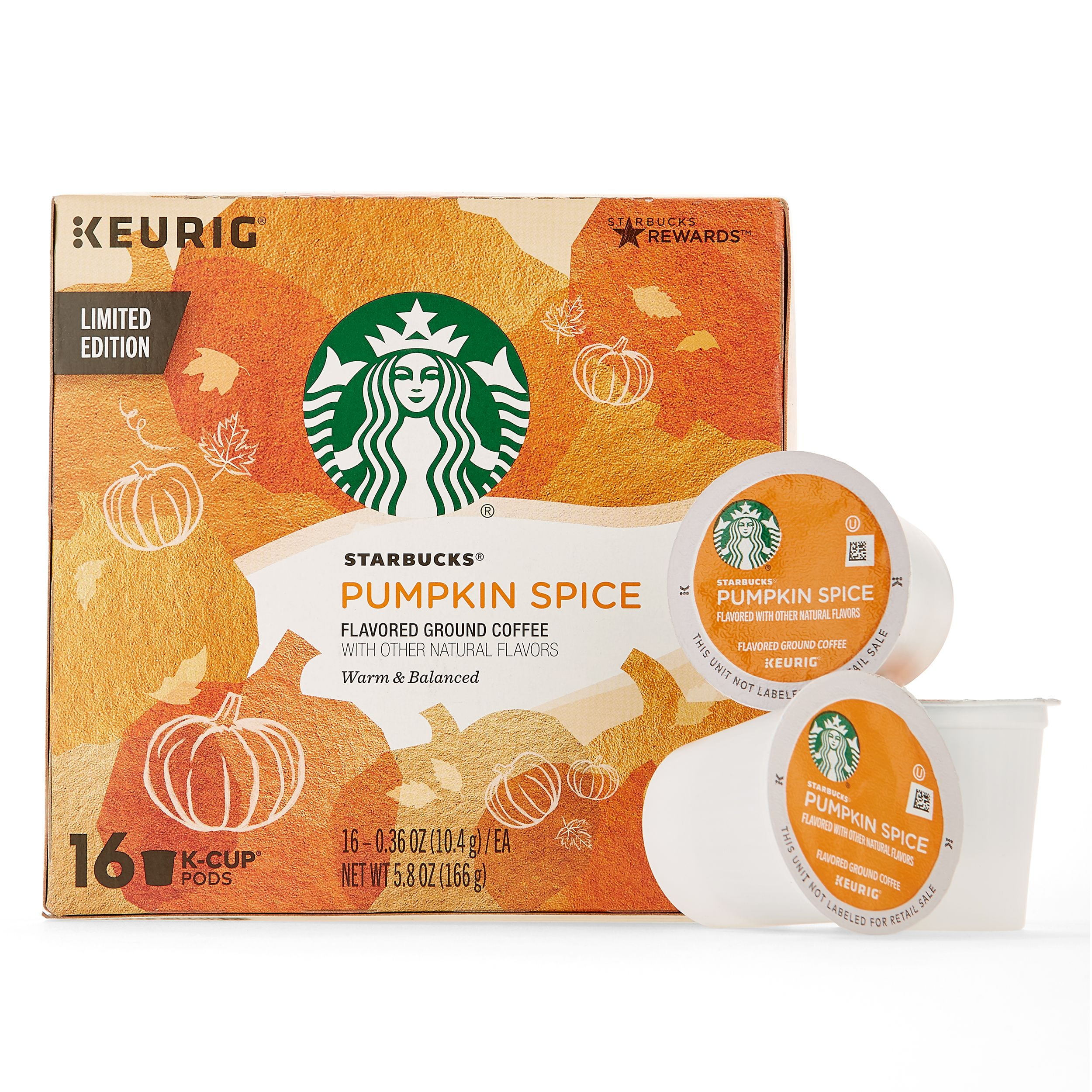 Starbucks Pumpkin Spice Flavored Single Cup Coffee For Keurig Brewers 1 Box Of 16 16 Total K Cup Pods Walmart Com Walmart Com