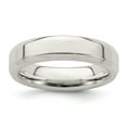 thumbnail image 1 of 925 Sterling Silver 5mm Bevel Edge Size 10 Band Ring, 1 of 2