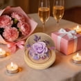 thumbnail image 6 of Never Withered Forever Flower in Glass Cover, Luxury Mother'S Day Gift for Mom with Exquisite Base Decoration, Purple, 6 of 9