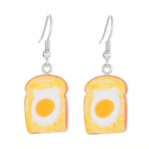 DESIGNICE Fun Earrings,Plastics and Resins Earring Charms,Butter Bread Minimalist Summer Jewelry for Women,Style1