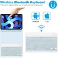 thumbnail image 5 of Shockproof Smart Stand Case with Pencil Holder Bluetooth Keyboard for iPad Mini 6th Generation 8.3 inch 2021 Blue, 5 of 6