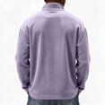 thumbnail image 5 of Men's Quarter Zip Long Sleeve Mock Neck Pullover Sweatshirt S, 5 of 6