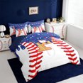 thumbnail image 2 of Erosebridal Boys Ball Games 7-Piece Twin Bedding Sets,Ice Cream Baseball P Alphabet Bedding Comforter Set For Kids Teens,Reversible navy blue, 2 of 7
