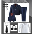 thumbnail image 4 of ETHAN 5-Piece Formal Suit Set Includes Suit Jacket Comfort Waist Dress Pants Vest Dress Shirt Necktie and Bow Tie 8, 4 of 8