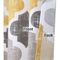thumbnail image 2 of Fabric Shower Curtain 84 Inch Long, Geometric Quatrefoil Pattern Poly-Cotton Farmhouse Shower Curtain Extra Long, Yellow/Grey, 72x84 Inches, 2 of 6