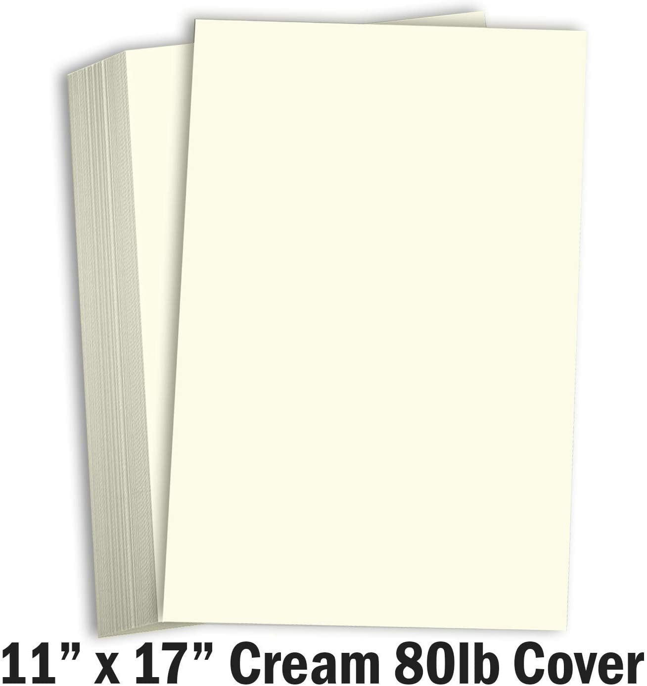 Hamilco Cream Cardstock 11x17 Paper Heavy Weight 80 lb Cover Card Stock