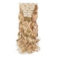 thumbnail image 2 of Pelucas con flequillo para mujer, peluca ondulada suelta, cabello real como Remy, extensiones de cabello largo con clip, peluca rizada completa, pelucas onduladas., 2 of 3