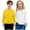 Yellow, variant on Thetops Toddler Cotton Long Sleeve Crew Neck Basic Top, Black, 4T, 2-Pack - Soft Breathable, All-Day Comfort for Toddler Kids