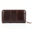 thumbnail image 4 of TAZAG genuine leather wallet men's splicing long wallet large capacity oil wax leather zipper mobile phone bag, 4 of 8