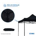thumbnail image 4 of Repuesto De Lona Carpa Toldo Impermeable 3x3 Color Negro, 4 of 7