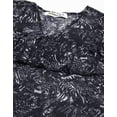 thumbnail image 4 of Moomaya Printed V-Neck Tops For Women, Ruffle Full Sleeve Sheer Summer Tunic Top, 4 of 9