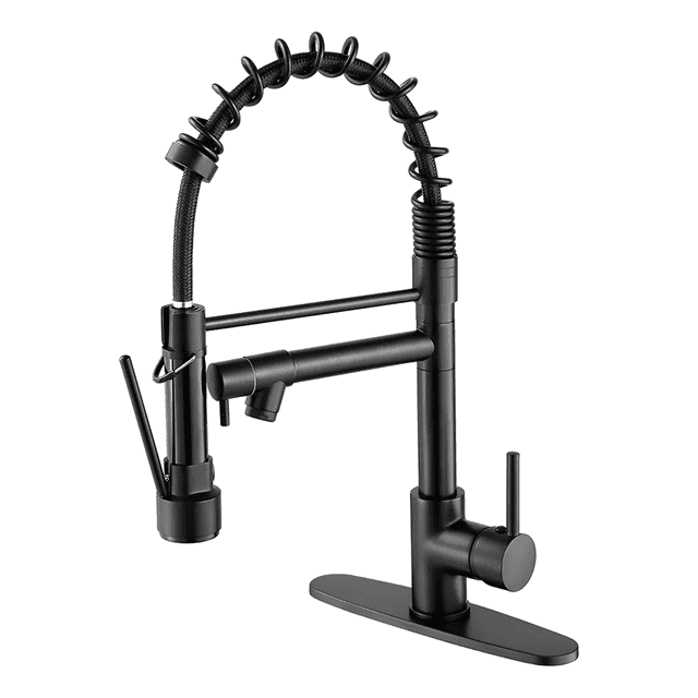 Grifo De Cocina Vanow 01 Con 2 Salida Mezcladora Xtellar negro Para Fregadero