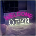 thumbnail image 1 of Welcome Open Neon Sign, Business, Bar, Shop, Salon 40x19cm, 1 of 4